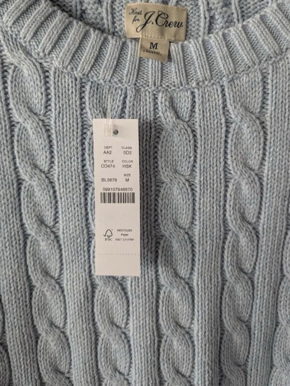 J Crew NWT men’s sweater
